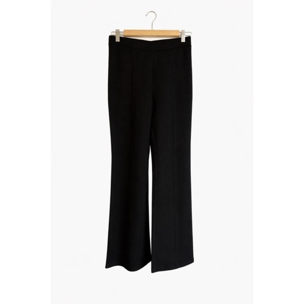 Truth by Republic Black Ponte Stretch Pull-On Pants Size Small Petite Flared Leg
